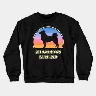 Norwegian Buhund Vintage Sunset Dog Crewneck Sweatshirt